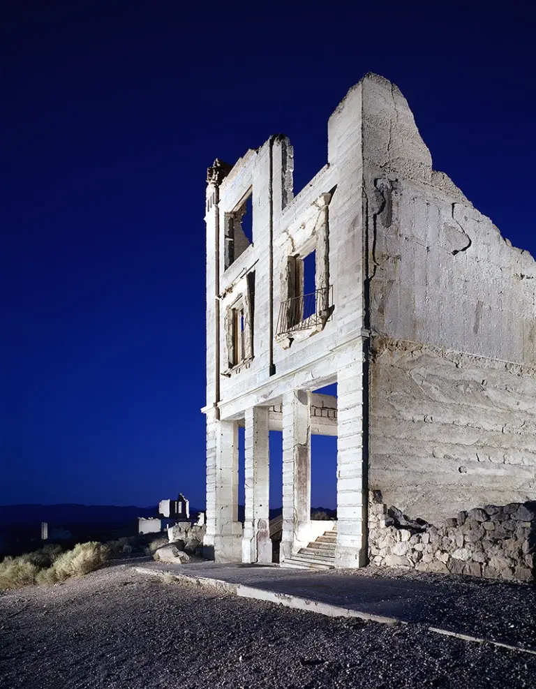 Ruine des Cook Bank Building in der Ghost Town Rhyolite