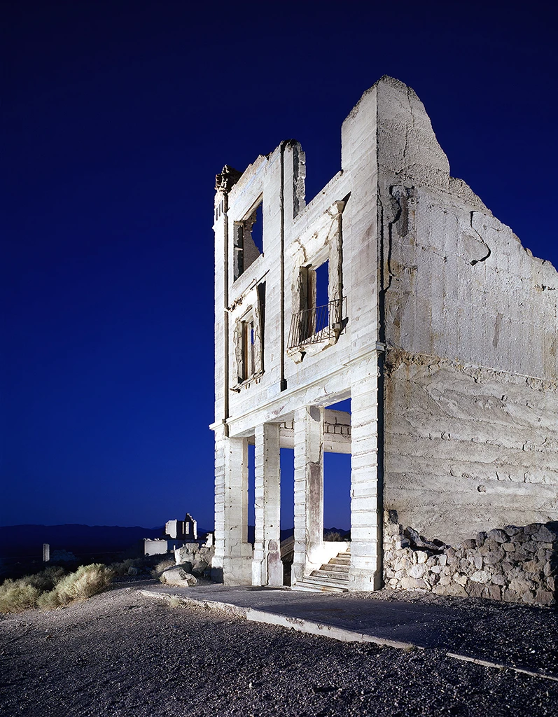 The ruins of the Cook Bank Building in the ghost town of Rhyolite